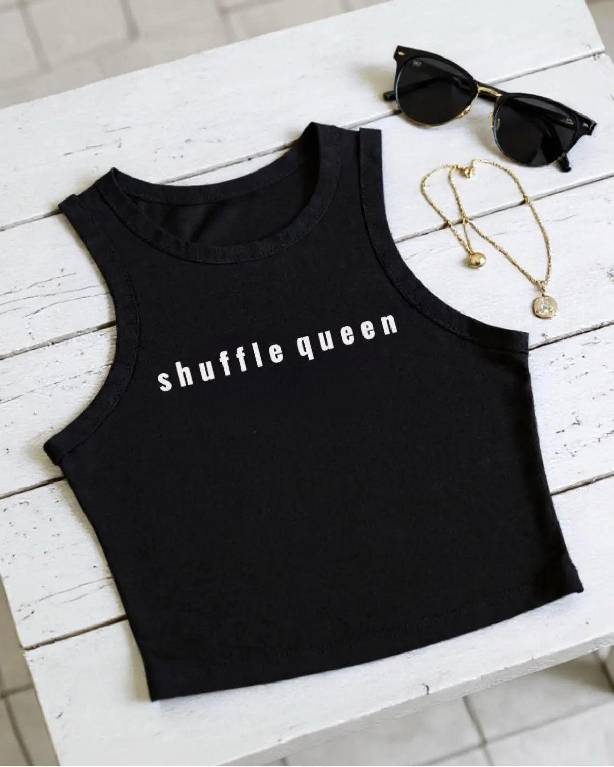 Shuffle Queen - Women's Rib Tank Top