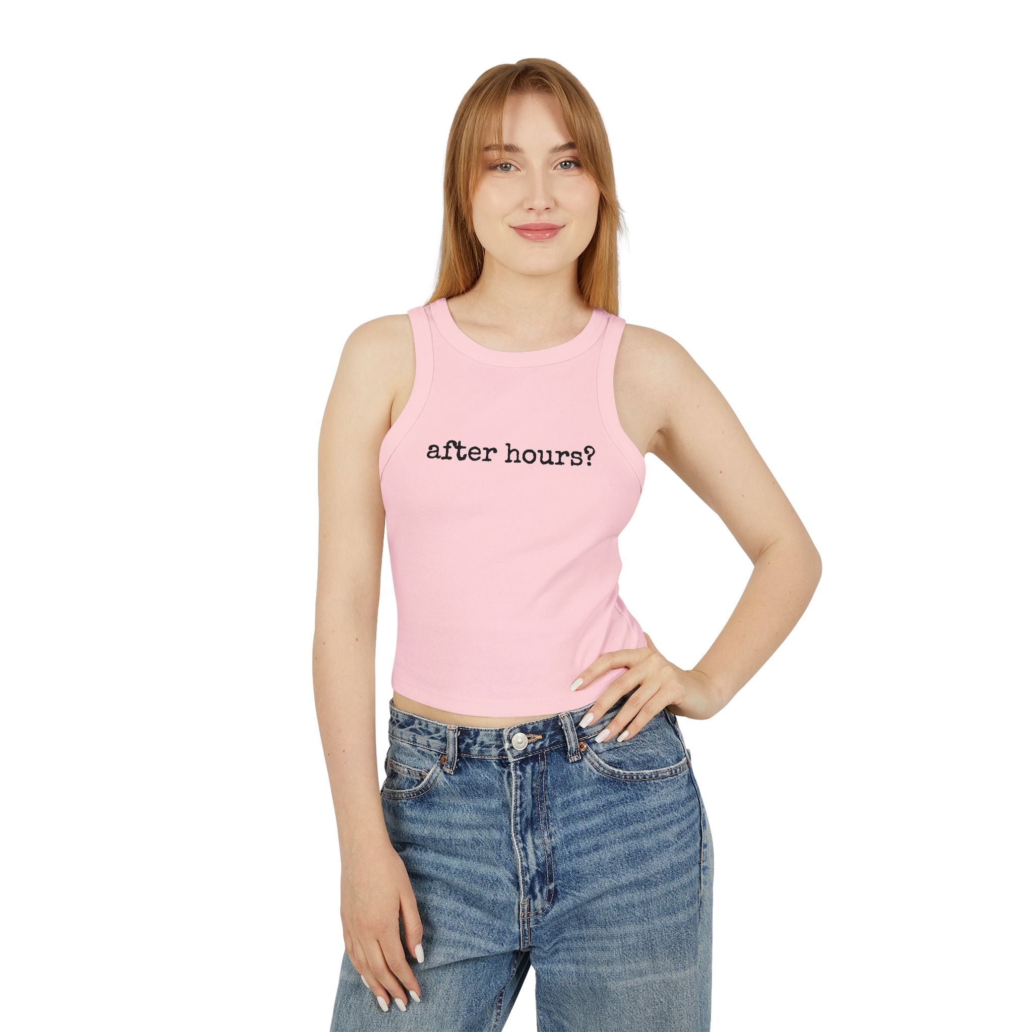 After Hours? - Ribbed Racer Tank Top