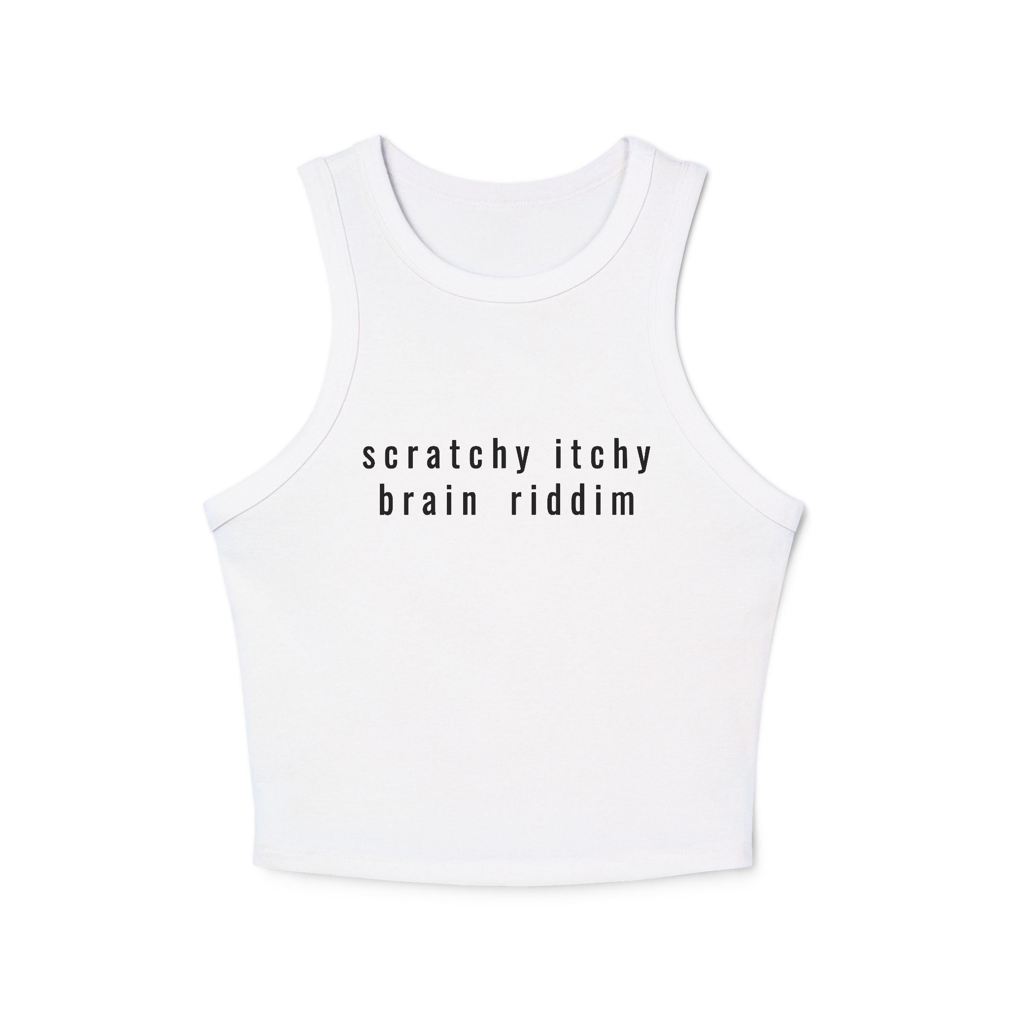 Brain Riddim Ribbed Racer Tank Top