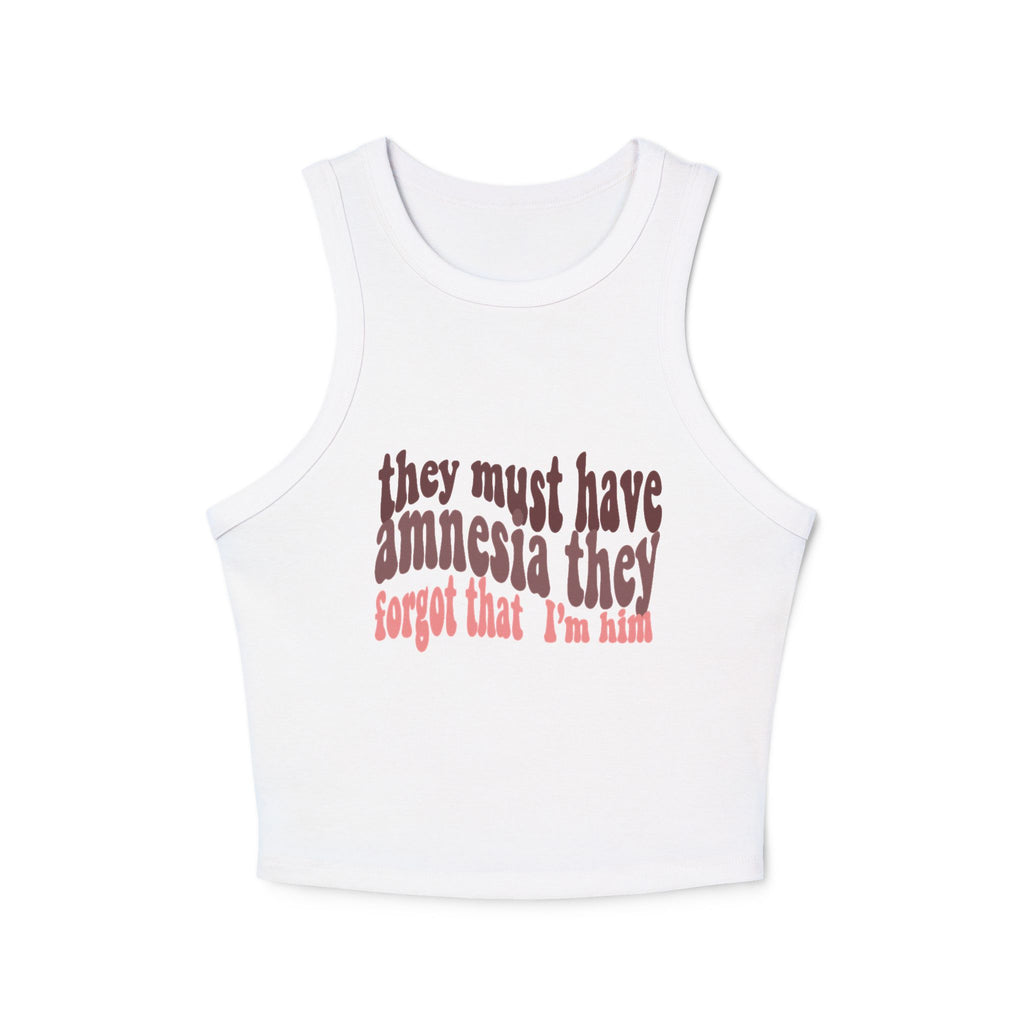 Amnesia (Pink) Women’s Ribbed Tank Top