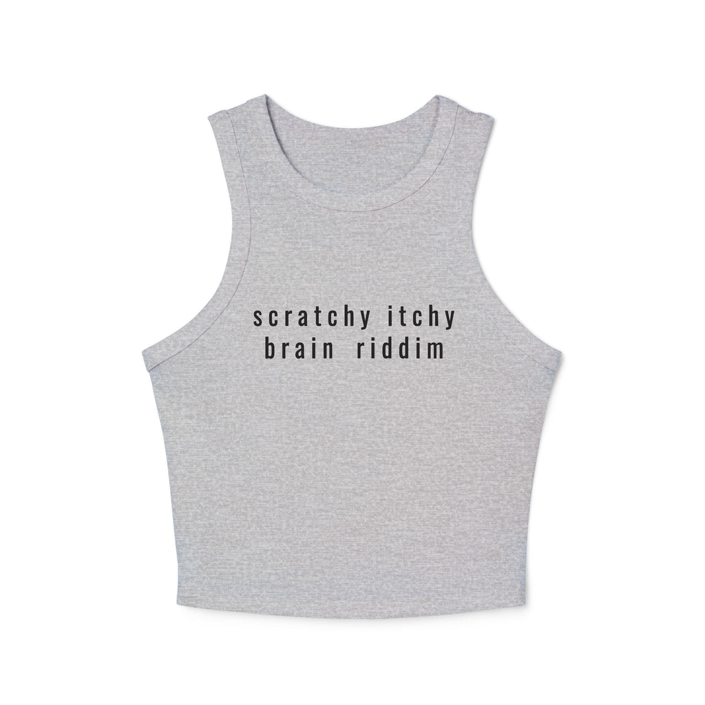 Brain Riddim Ribbed Racer Tank Top