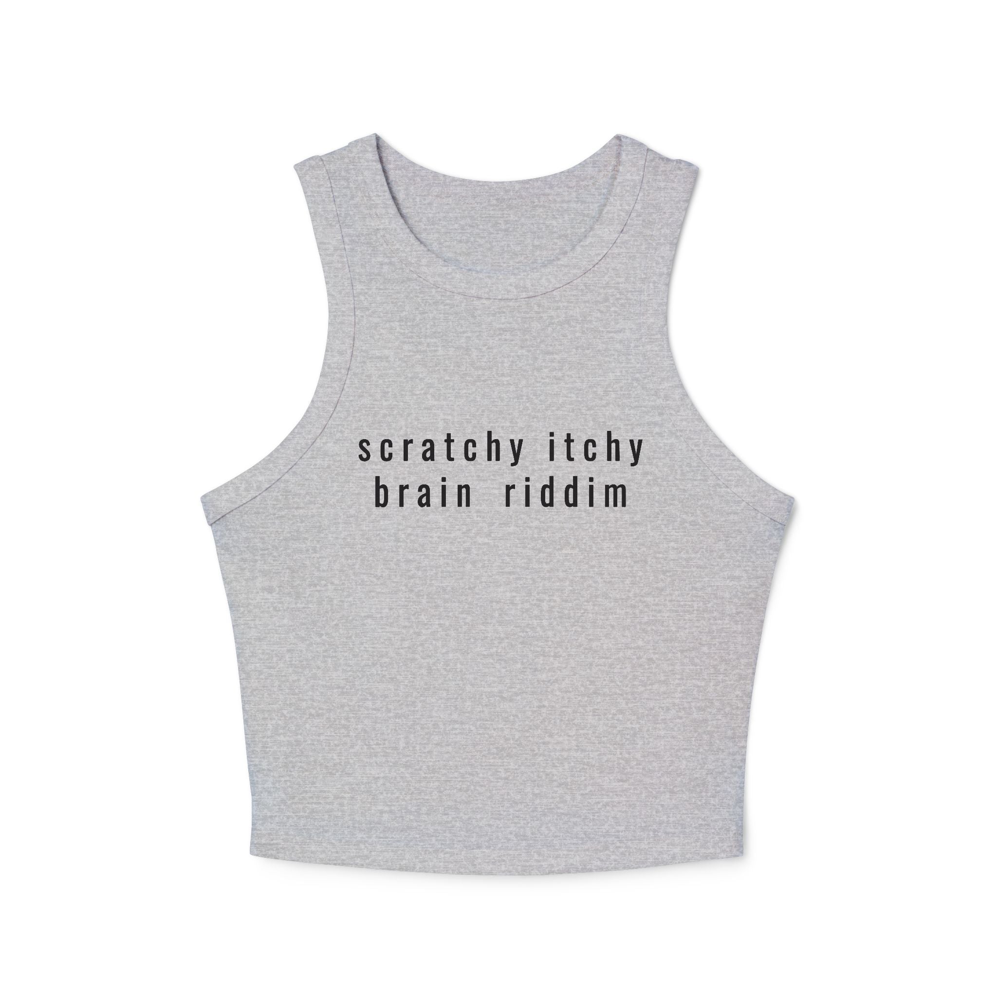 Brain Riddim Ribbed Racer Tank Top