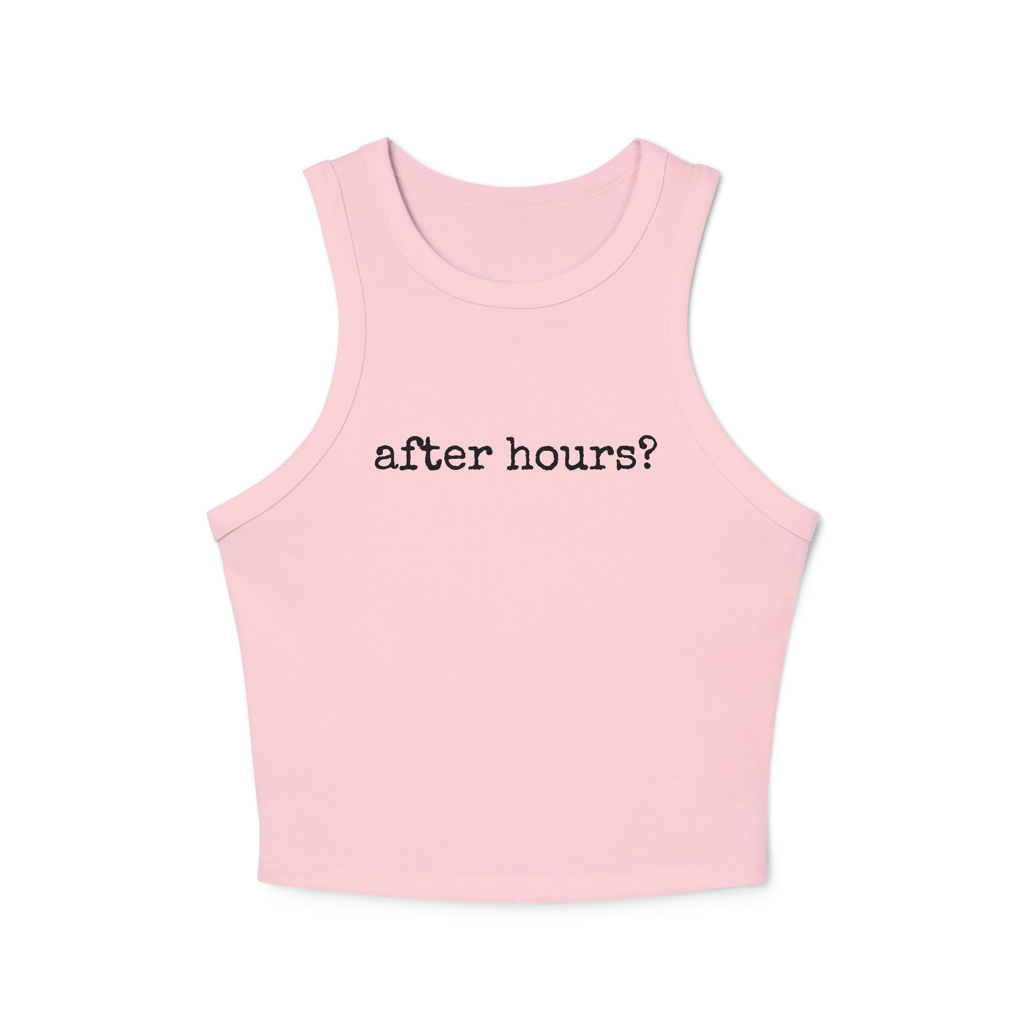 After Hours? - Ribbed Racer Tank Top