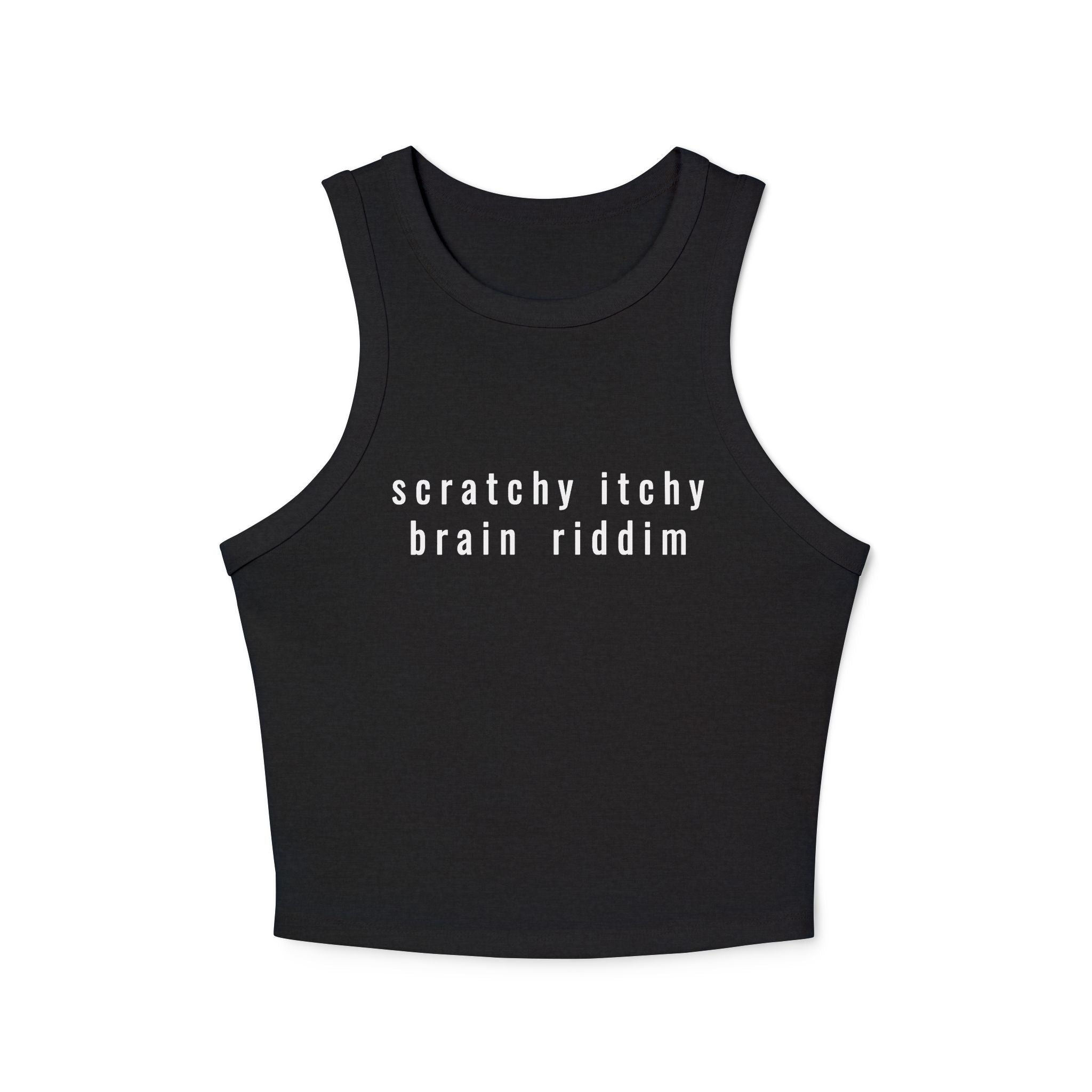 Brain Riddim Ribbed Racer Tank Top