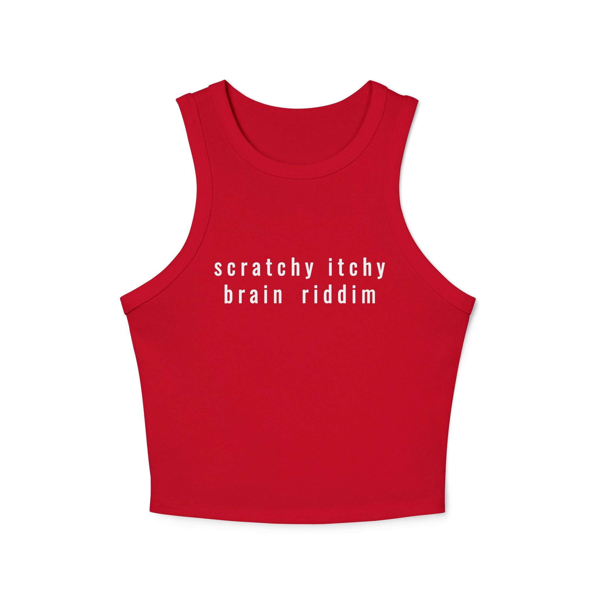 Brain Riddim Ribbed Racer Tank Top