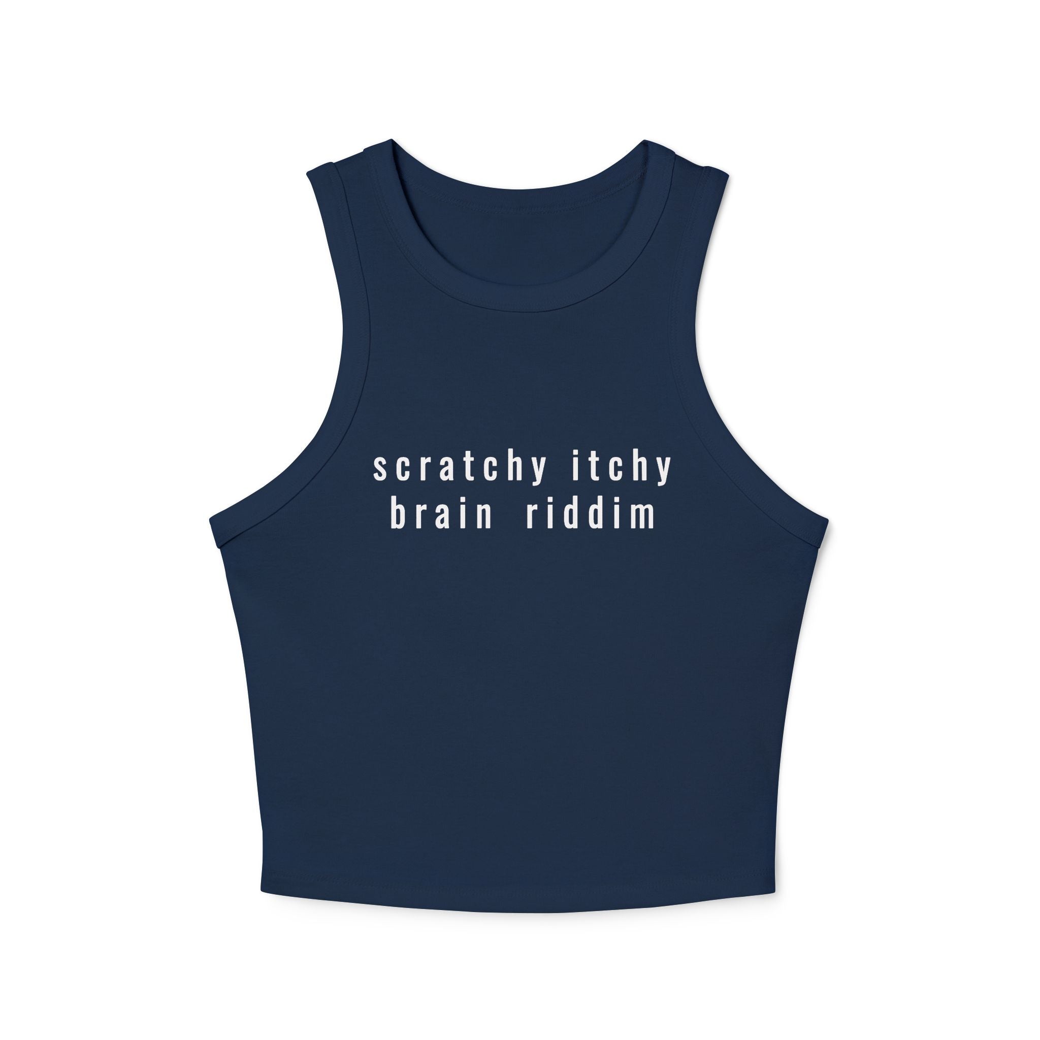 Brain Riddim Ribbed Racer Tank Top