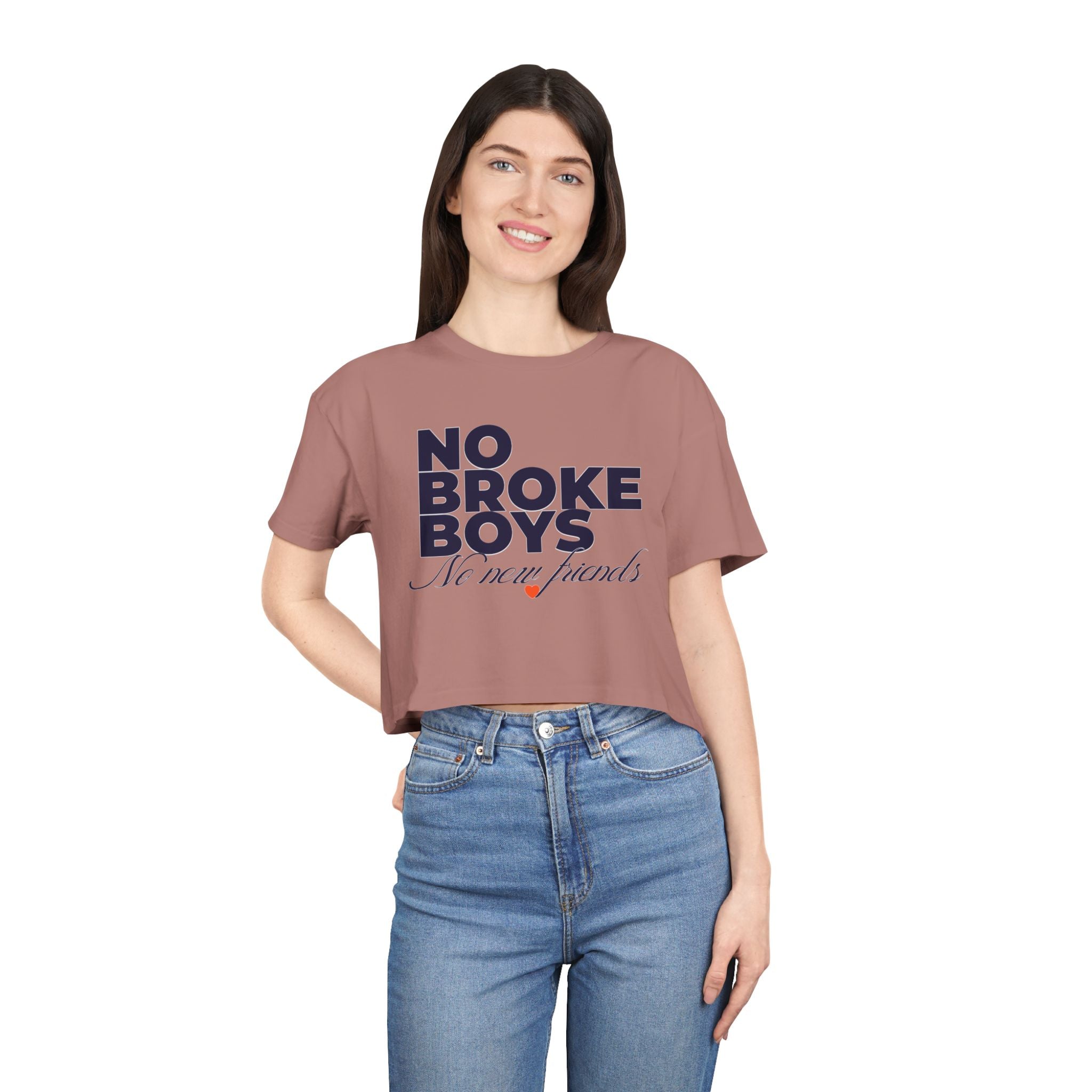 No Broke Boys Cropped T-Shirt