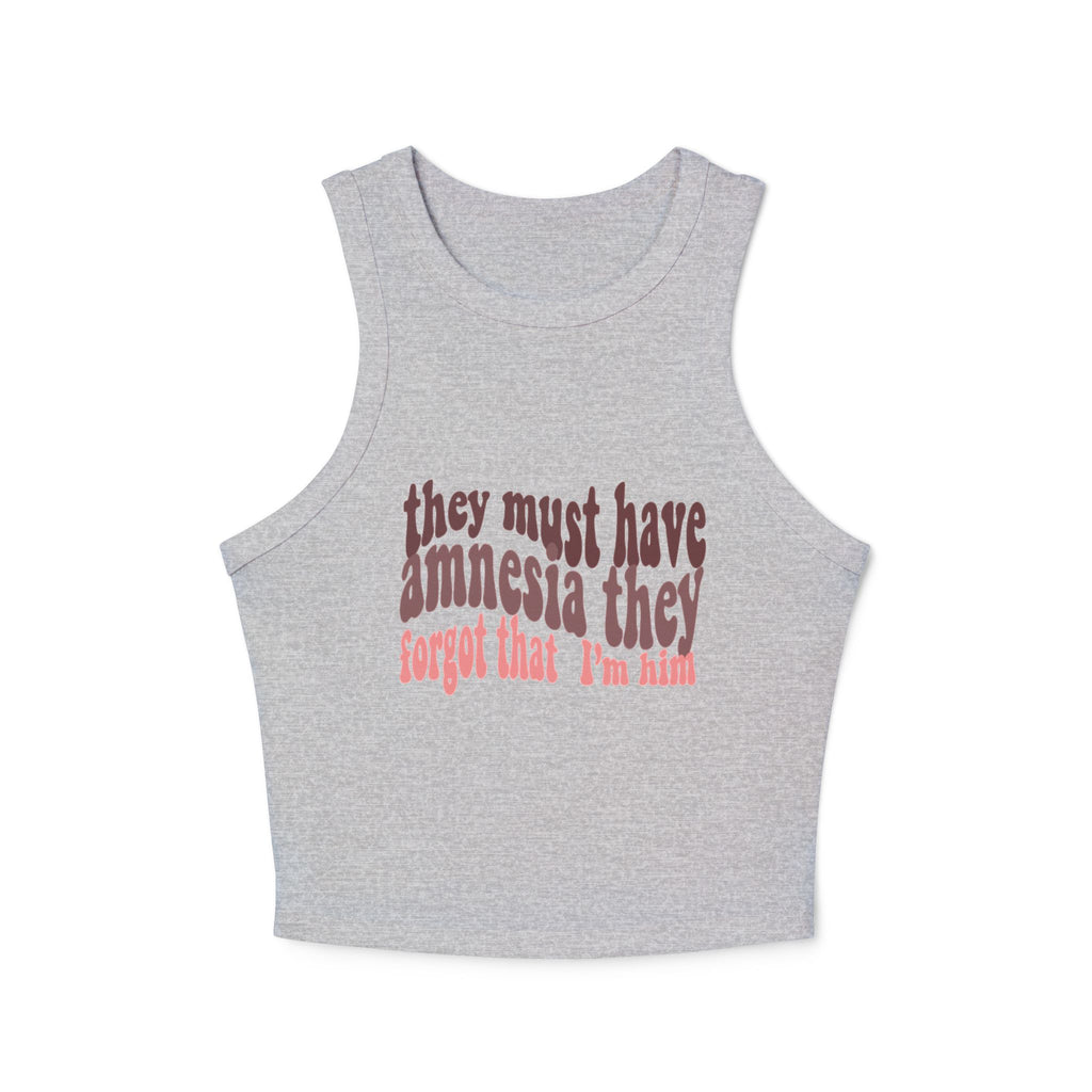Amnesia (Pink) Women’s Ribbed Tank Top