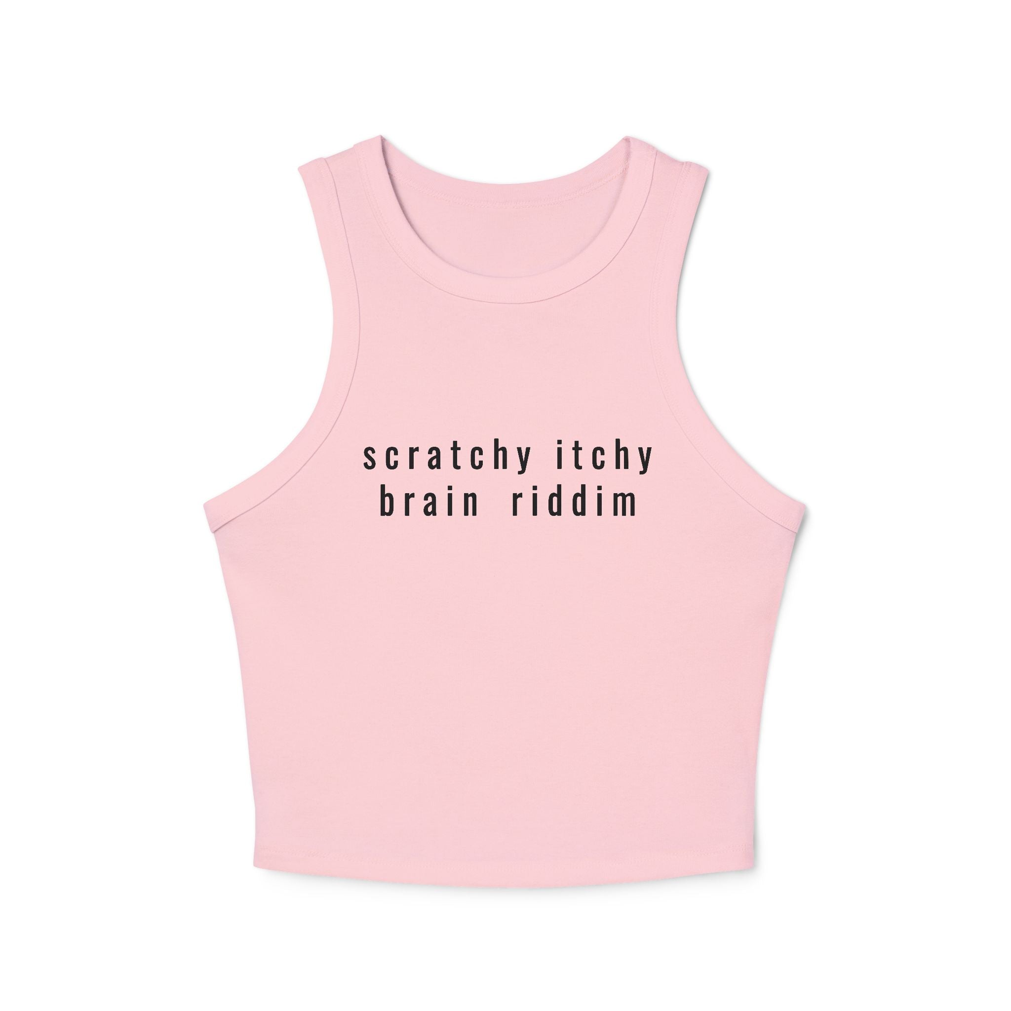 Brain Riddim Ribbed Racer Tank Top