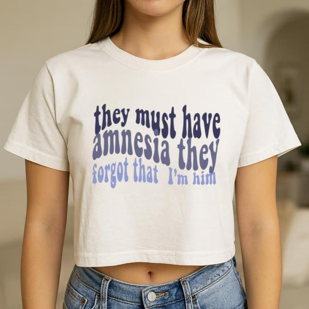 Amnesia Cropped T Shirt