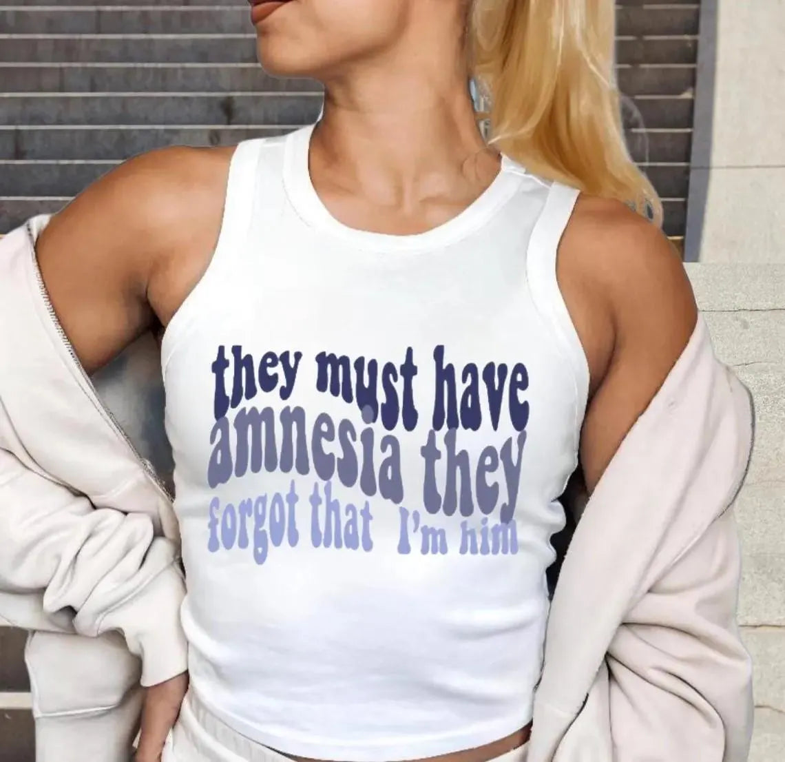 Amnesia Tank Top (Blue)